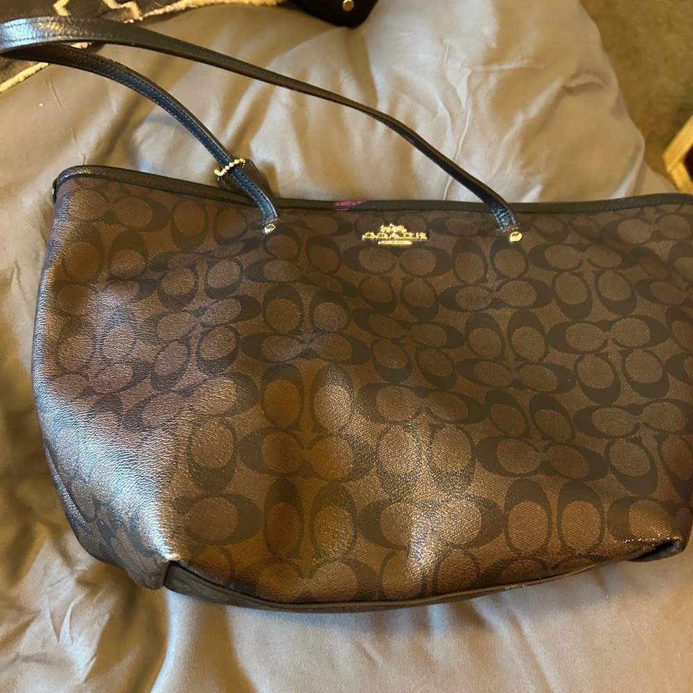 Brown coach bag